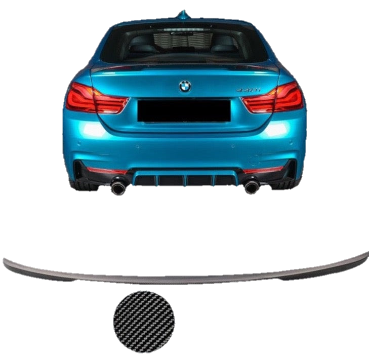 Spoiler Posteriore In Carbonio Look Per BMW Serie 4 F36 2014-2020 - Stile M4, Gran Coupe - Foto 6