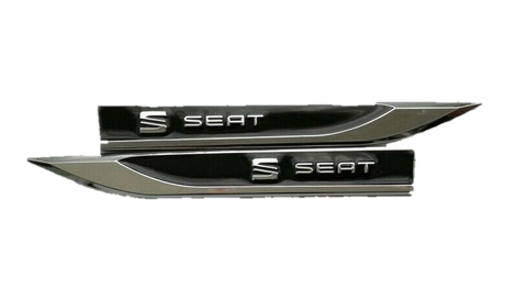 Seat Badge - Metal Side Wing - Fender Side Car Sticker - 2 Pack